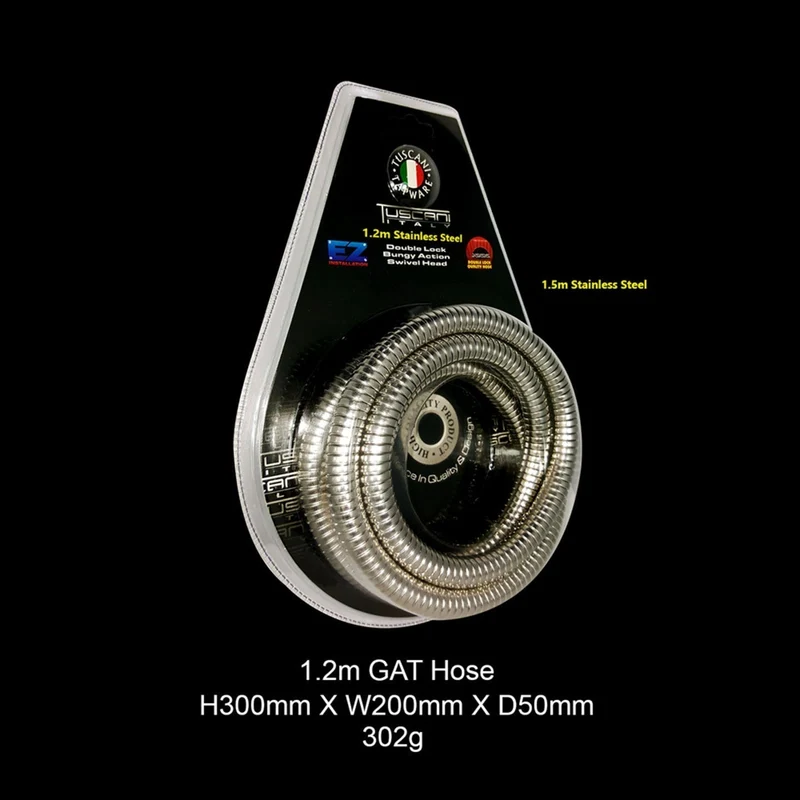 1.2m | 1.5m | 1.8m GAT - Shower & Bidet / HandSpray Hose