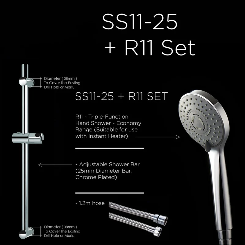 SS11-25 + 1.5m GAT + R11 - Shower Set
