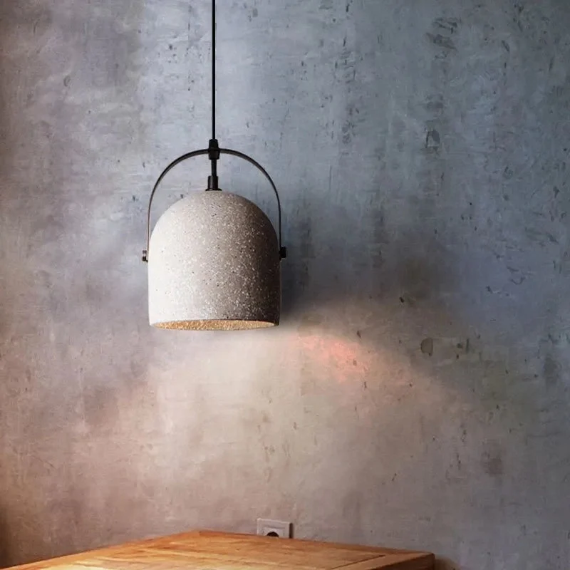 Concrete Pendant Lights Cement Grey Vintage Concrete Suspension Lamp