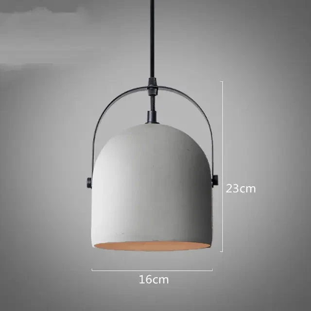 Concrete Pendant Lights Cement Grey Vintage Concrete Suspension Lamp