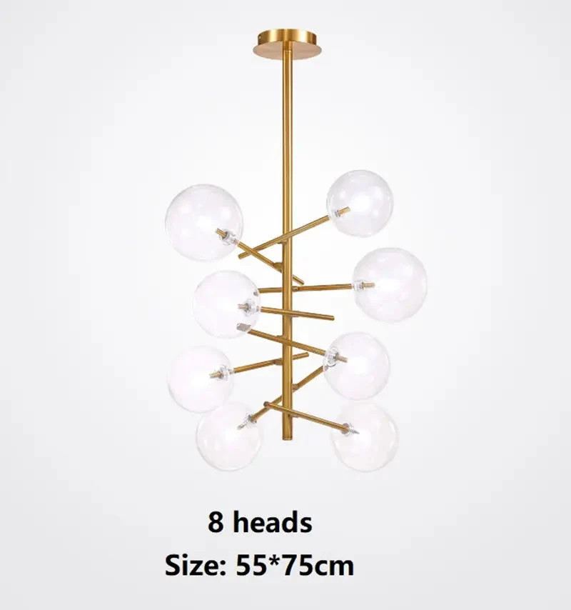 Designer chandelier Gold Glass Bubble chandelier hanging light