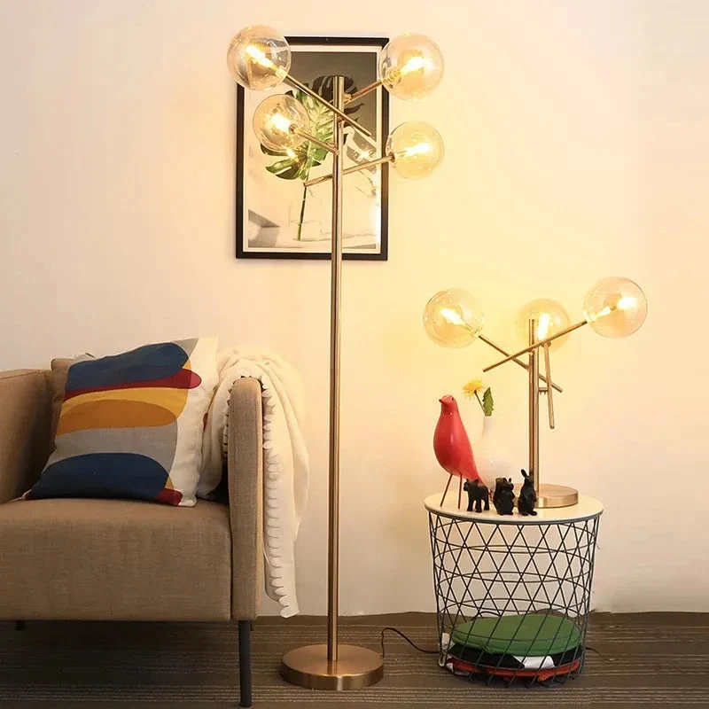 Designer chandelier Gold Glass Bubble chandelier hanging light