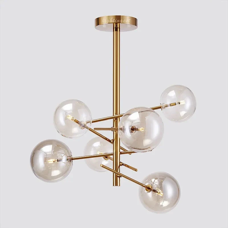 Designer chandelier Gold Glass Bubble chandelier hanging light