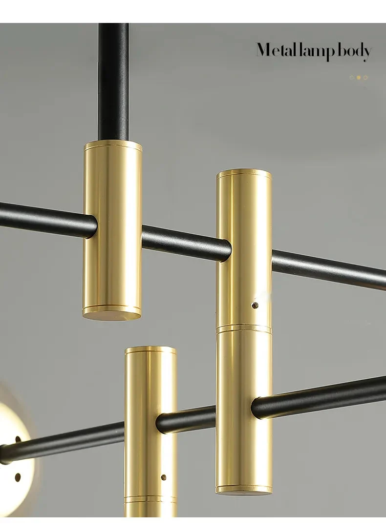 LED Chandelier Room Kitchen Island Chandelier Balls Flush Mount Ceiling Lamp Fixtures Blown Glass for Dining Room