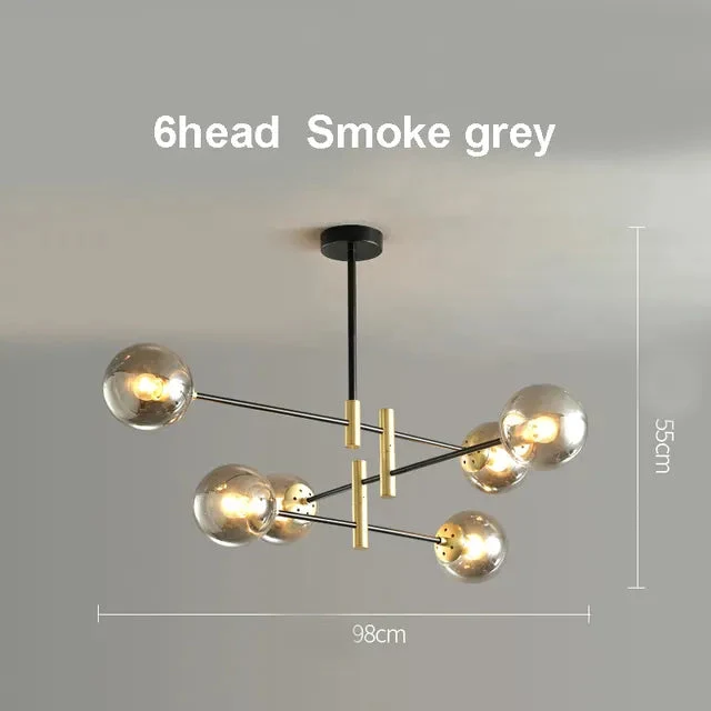 LED Chandelier Room Kitchen Island Chandelier Balls Flush Mount Ceiling Lamp Fixtures Blown Glass for Dining Room