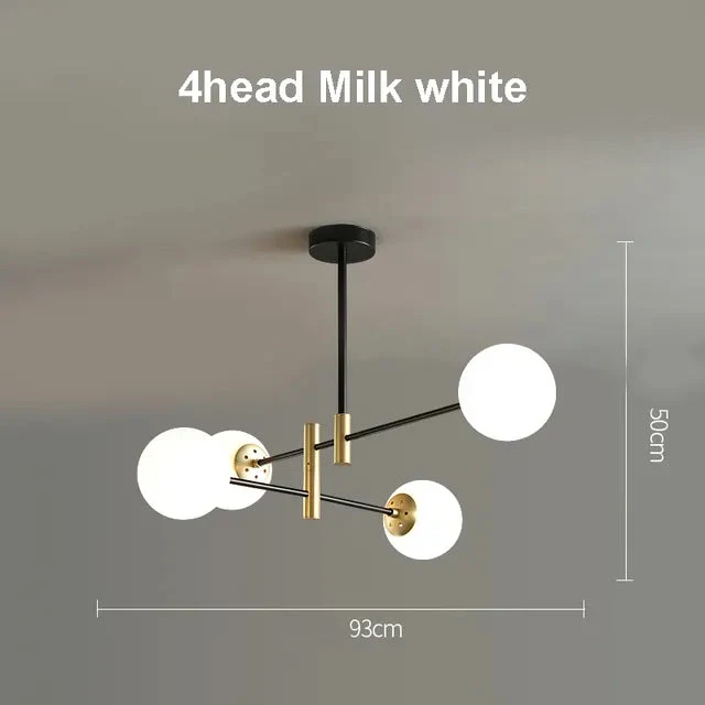 LED Chandelier Room Kitchen Island Chandelier Balls Flush Mount Ceiling Lamp Fixtures Blown Glass for Dining Room