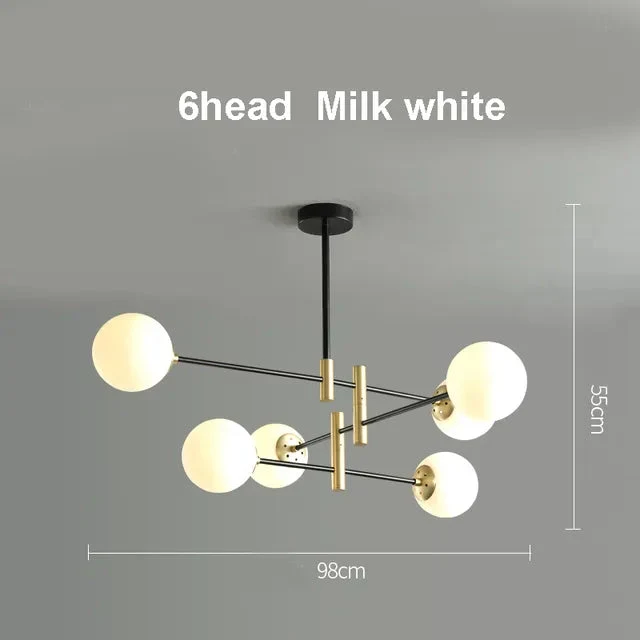 LED Chandelier Room Kitchen Island Chandelier Balls Flush Mount Ceiling Lamp Fixtures Blown Glass for Dining Room