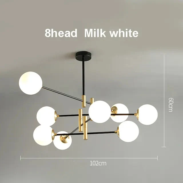 LED Chandelier Room Kitchen Island Chandelier Balls Flush Mount Ceiling Lamp Fixtures Blown Glass for Dining Room