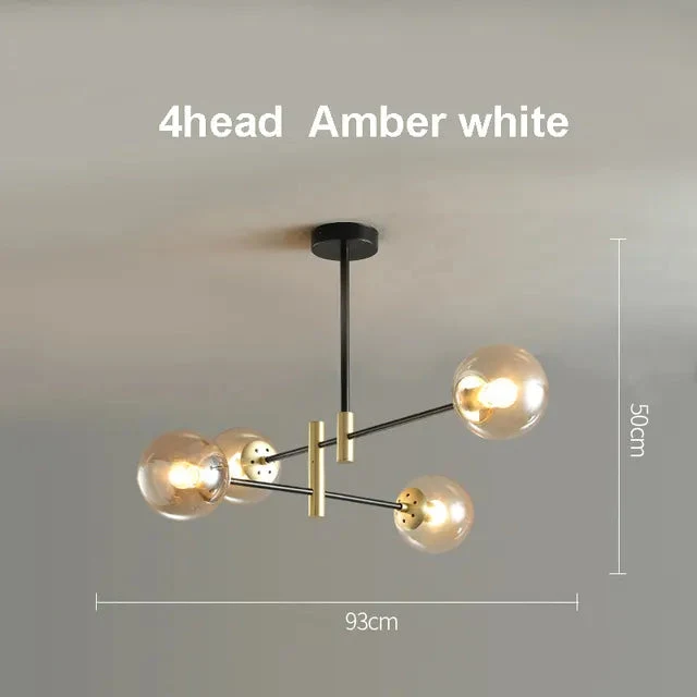 LED Chandelier Room Kitchen Island Chandelier Balls Flush Mount Ceiling Lamp Fixtures Blown Glass for Dining Room