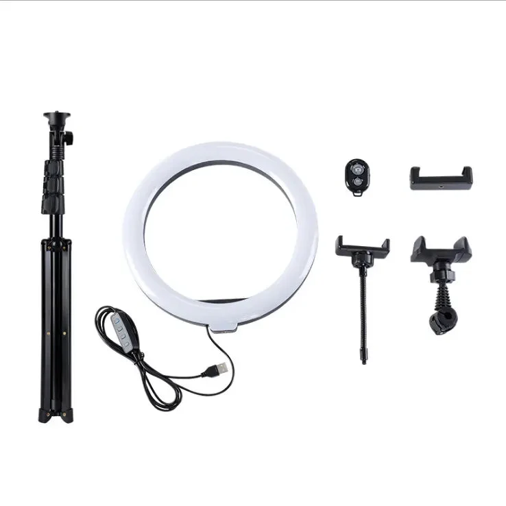 Live broadcast bracket fill light 10 inch mobile phone selfie beauty floor photography ring light anchor LED fill light