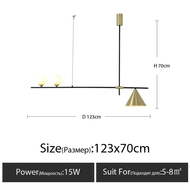 Dining room chandelier Nordic style creative pendant light