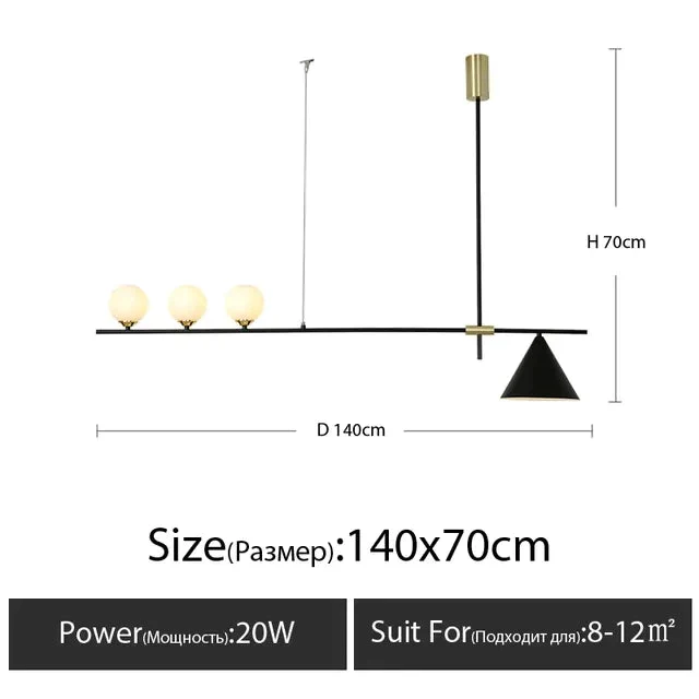 Dining room chandelier Nordic style creative pendant light
