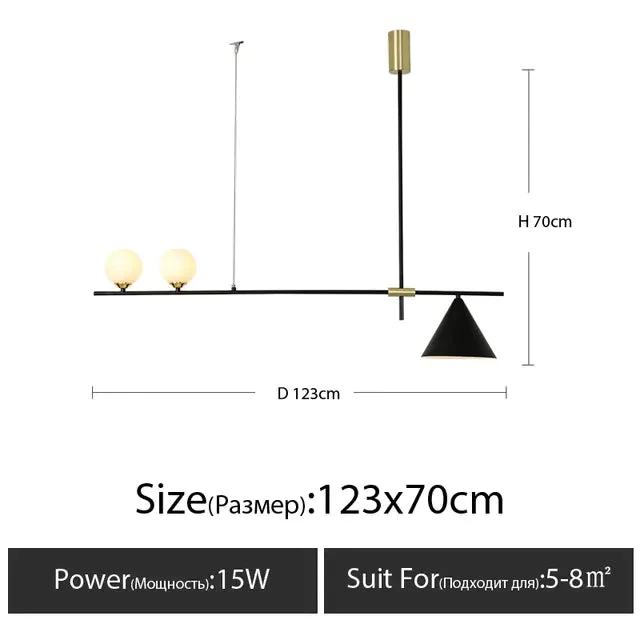 Dining room chandelier Nordic style creative pendant light