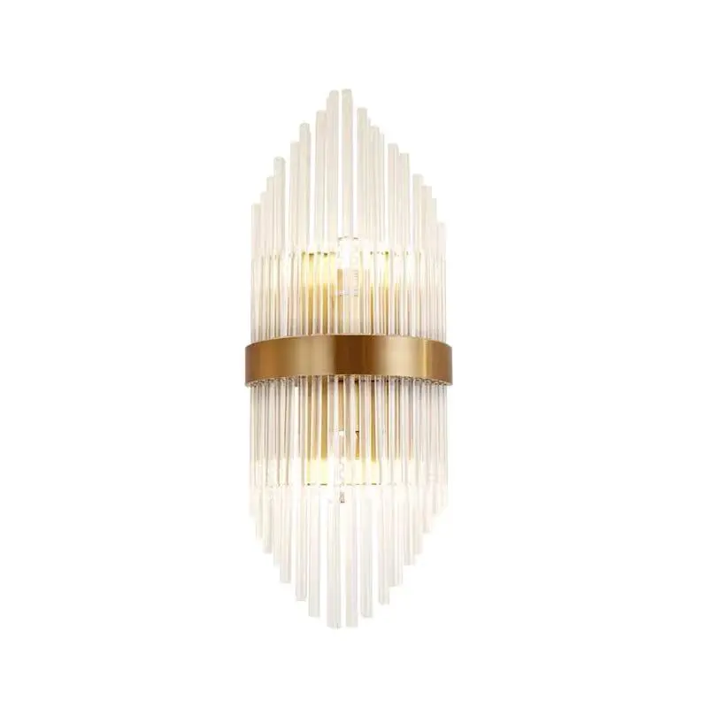 Wall lamp led Nordic creative corridor aisle lamp home background bedroom light luxury crystal bedside wall lamp