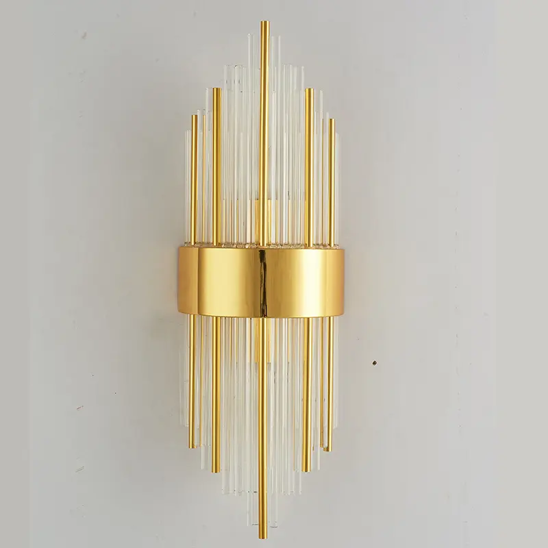 Wall lamp led Nordic creative corridor aisle lamp home background bedroom light luxury crystal bedside wall lamp