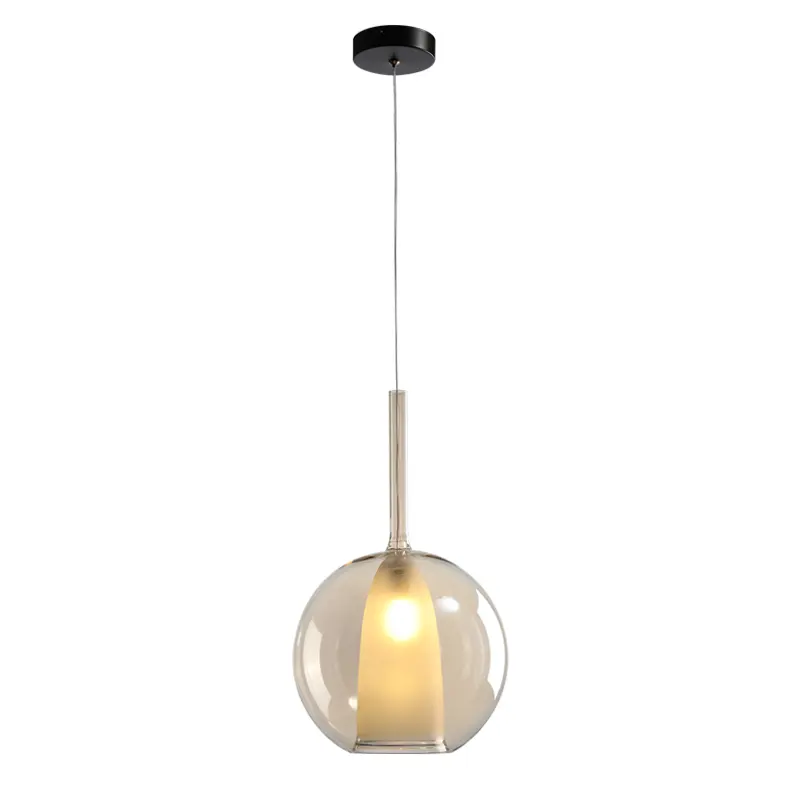 Nordic Creative Glass Chandelier Restaurant Bar Bubble Glass Chandelier Multi-head Combination Stair Long Chandelier