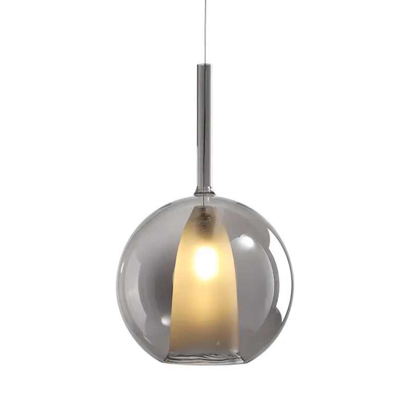 Nordic Creative Glass Chandelier Restaurant Bar Bubble Glass Chandelier Multi-head Combination Stair Long Chandelier