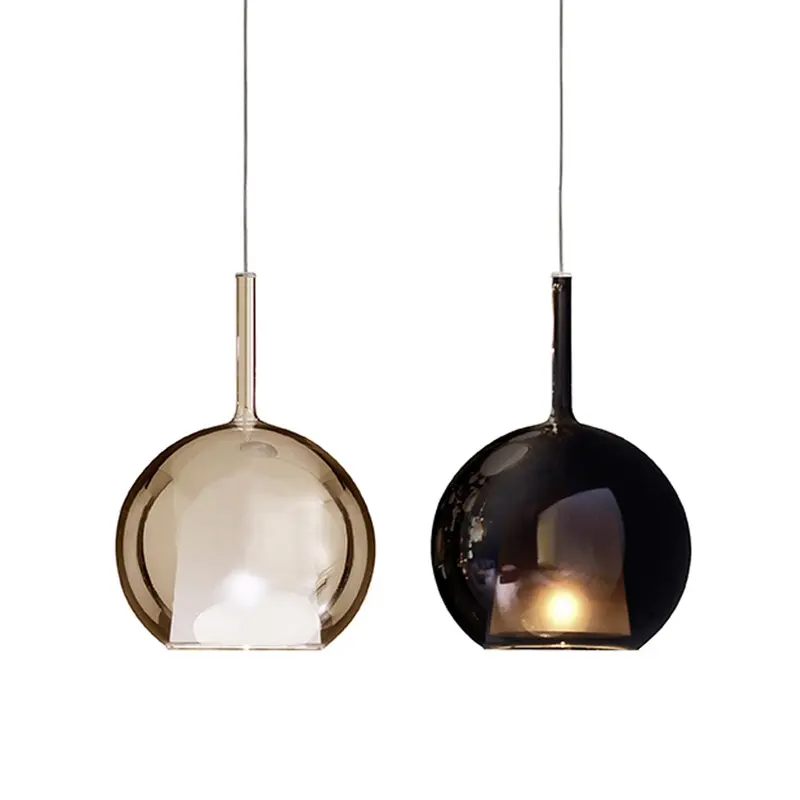 Nordic Creative Glass Chandelier Restaurant Bar Bubble Glass Chandelier Multi-head Combination Stair Long Chandelier
