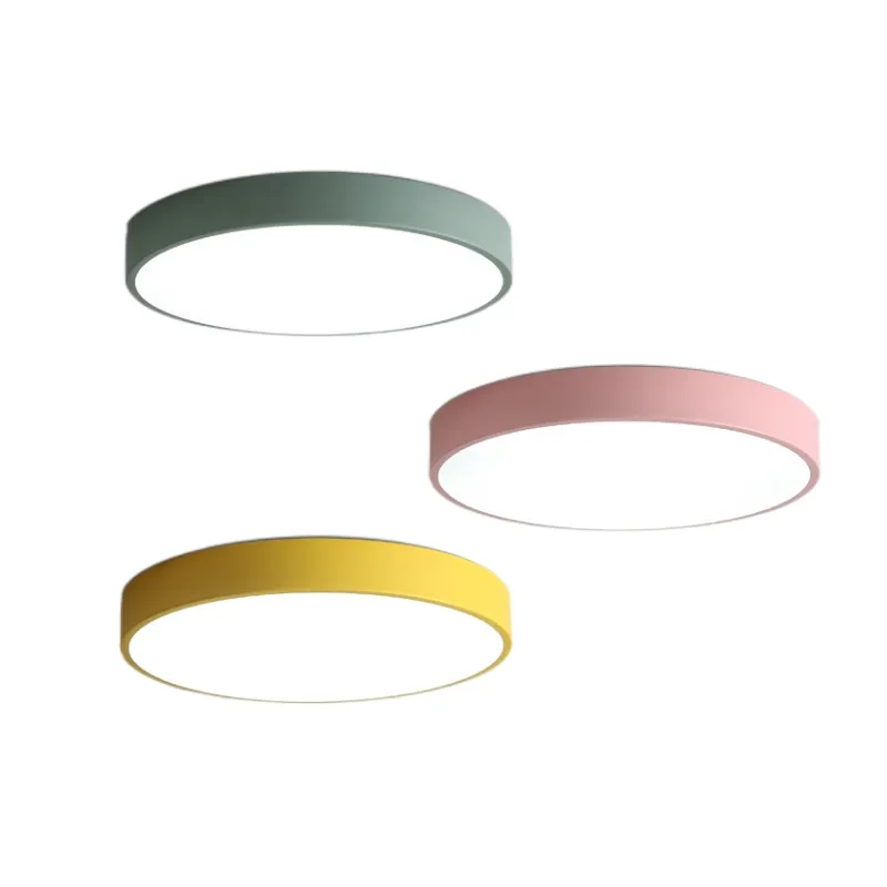 Modern Macaroon Luminaries Led Ceiling Light Room Aisle Home Decor Nordic Round LED Acrylic for Living Room Kids Contemporary