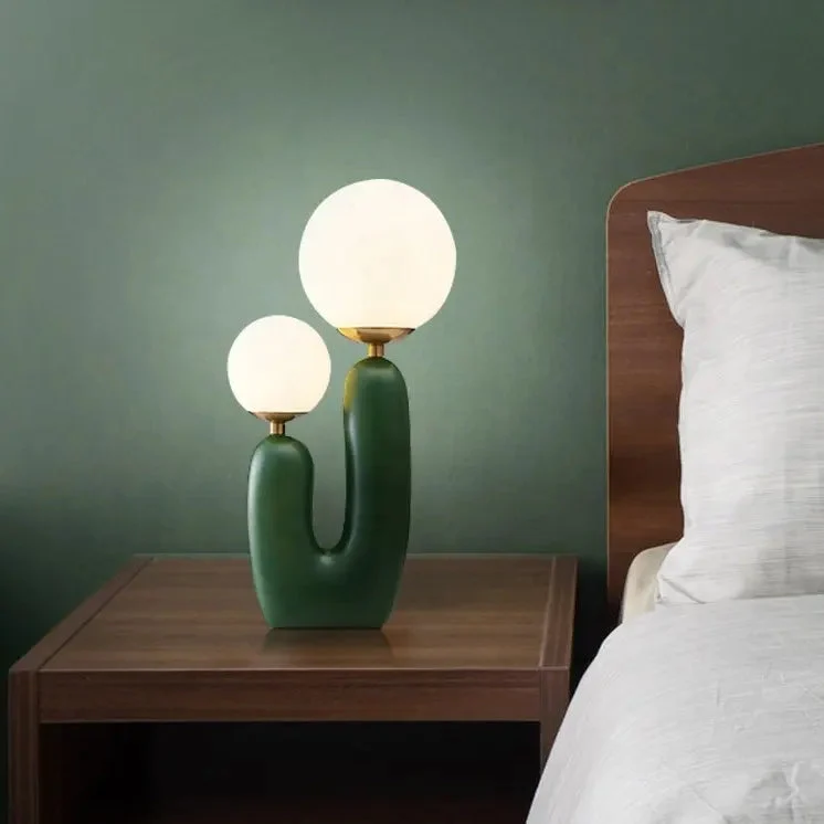 Post-modern Resin Glass Ball Table Lamps Nordic Creative Living Room Desk Lamps Fixture Bedroom Bedside Study Office LED
