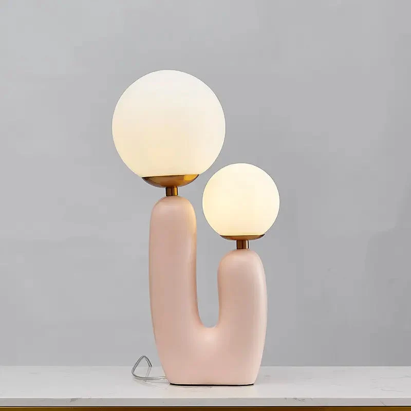 Post-modern Resin Glass Ball Table Lamps Nordic Creative Living Room Desk Lamps Fixture Bedroom Bedside Study Office LED