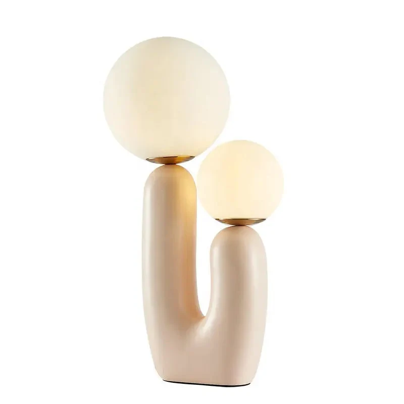 Post-modern Resin Glass Ball Table Lamps Nordic Creative Living Room Desk Lamps Fixture Bedroom Bedside Study Office LED
