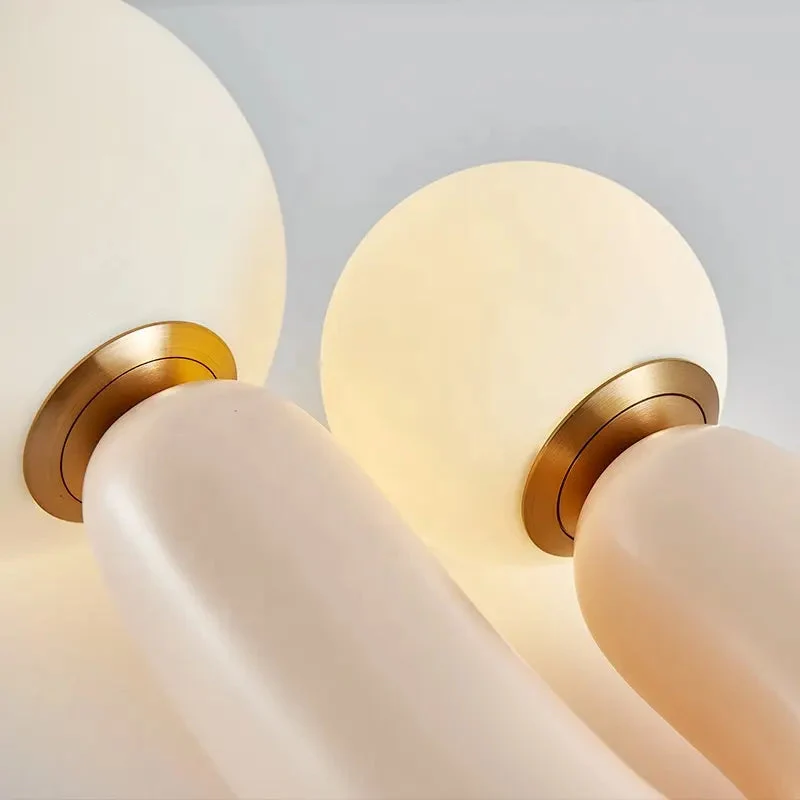 Post-modern Resin Glass Ball Table Lamps Nordic Creative Living Room Desk Lamps Fixture Bedroom Bedside Study Office LED
