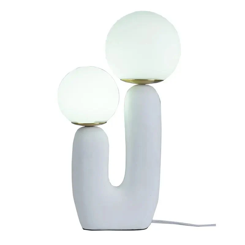 Post-modern Resin Glass Ball Table Lamps Nordic Creative Living Room Desk Lamps Fixture Bedroom Bedside Study Office LED