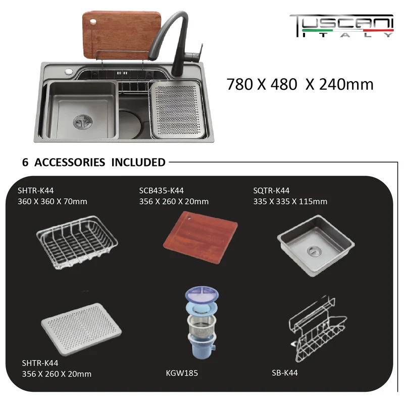 Tuscani K44NB Kitchen Sink