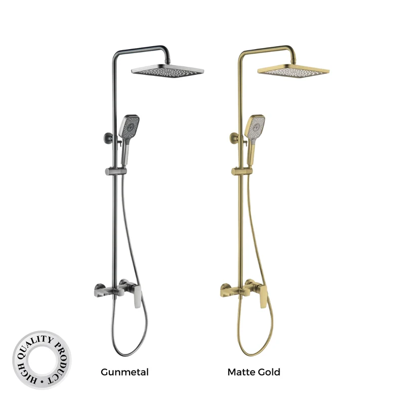 Tuscani TF109GM | TF109MG - Fabiana Series Rain Shower Mixer Set