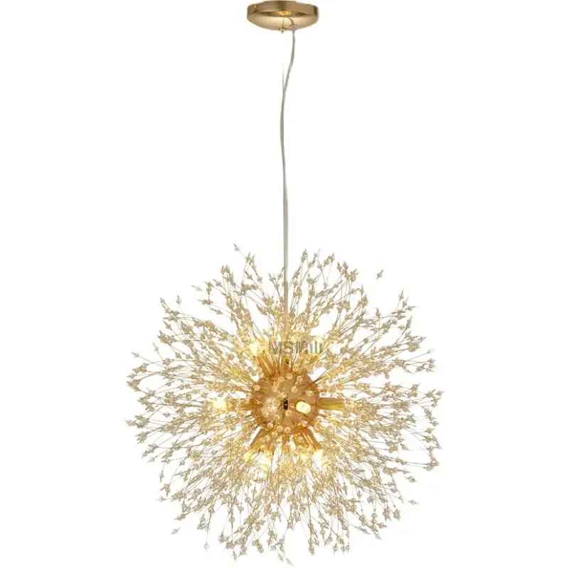 Nordic modern light luxury dandelion chandelier restaurant lighting living room master bedroom creative crystal lighting