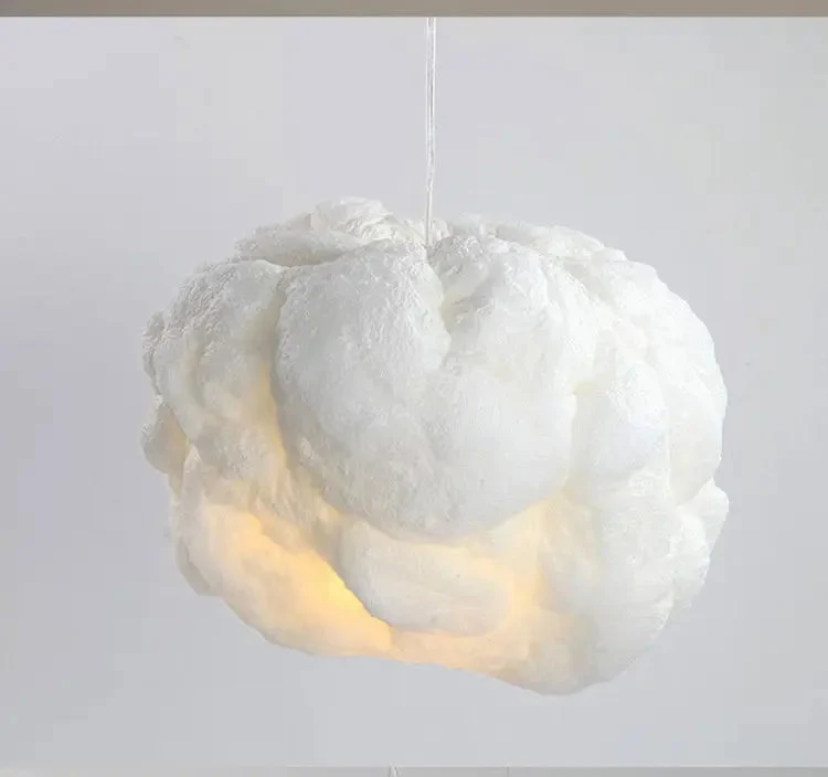 Cotton Cloud Chandelier Creative Children's Room White LED