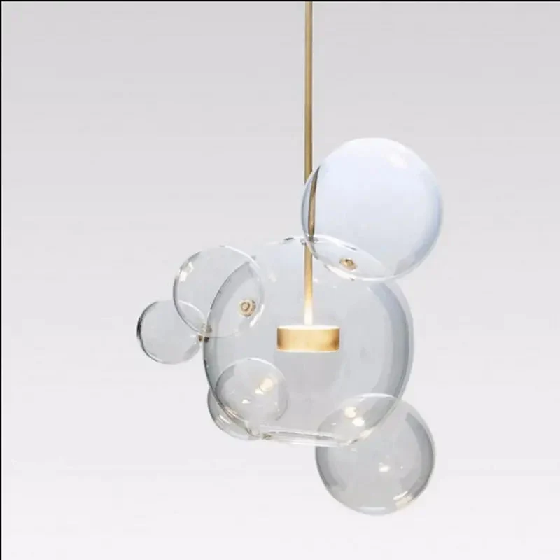 Nordic lamps creative personality LED living room restaurant magic bean molecule bubble glass chandelier