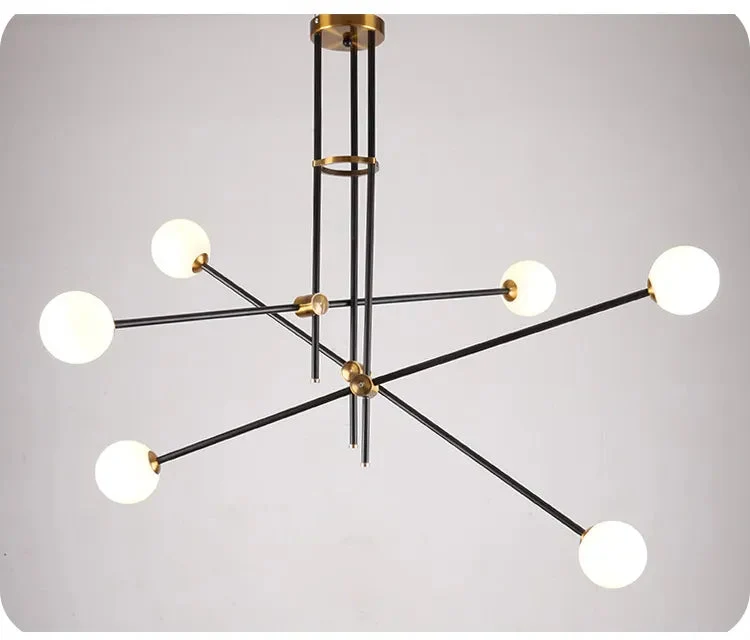 Magic Bean Molecular Glass Chandelier Postmodern Simple Nordic Creative Atmospheric Molecular Living Room Lamp