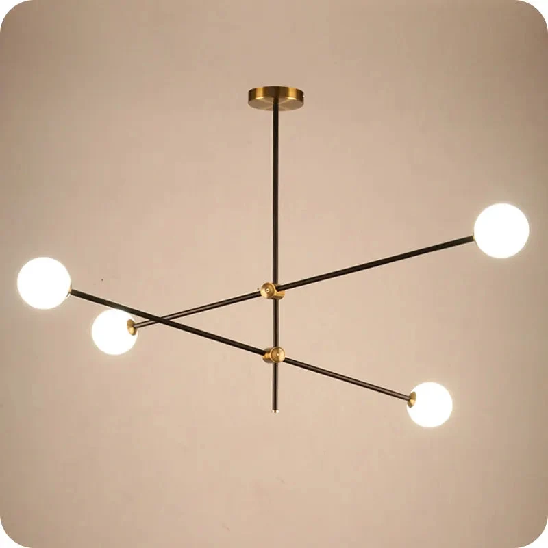 Magic Bean Molecular Glass Chandelier Postmodern Simple Nordic Creative Atmospheric Molecular Living Room Lamp