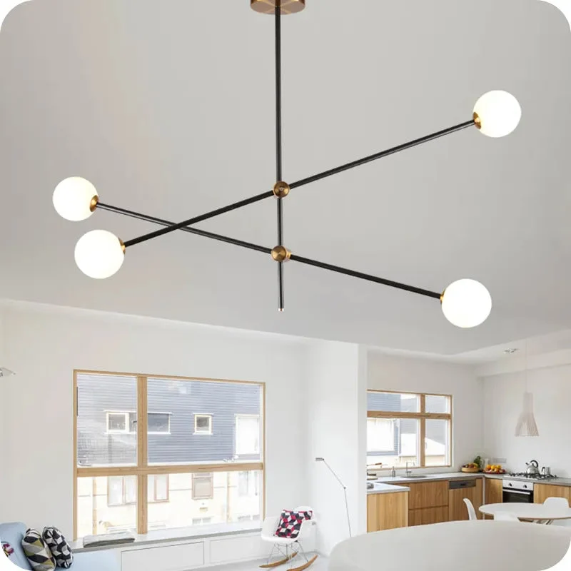 Magic Bean Molecular Glass Chandelier Postmodern Simple Nordic Creative Atmospheric Molecular Living Room Lamp