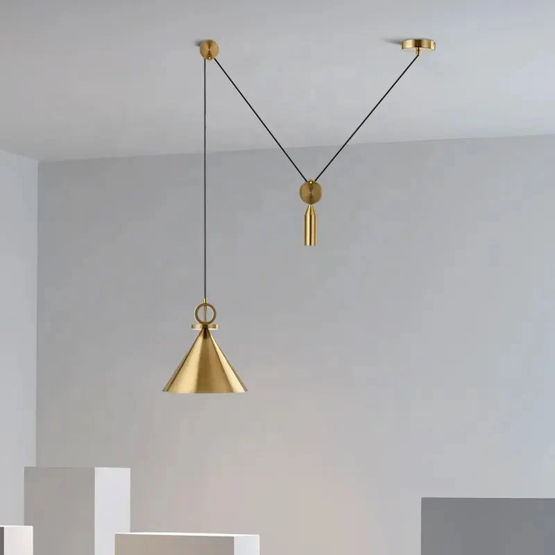 Modern Pulley DIY Combine Metal Pendant lights Kitchen Adjustable Italian Designer Dinning Room Decor LED Pendant Light