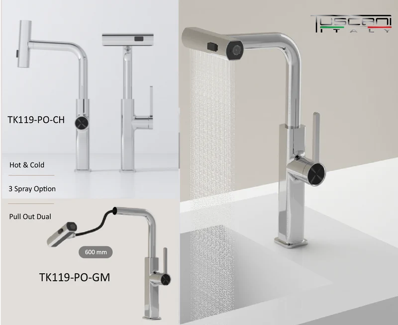 Tuscani TK119-PO Kitchen Mixer Pull Out