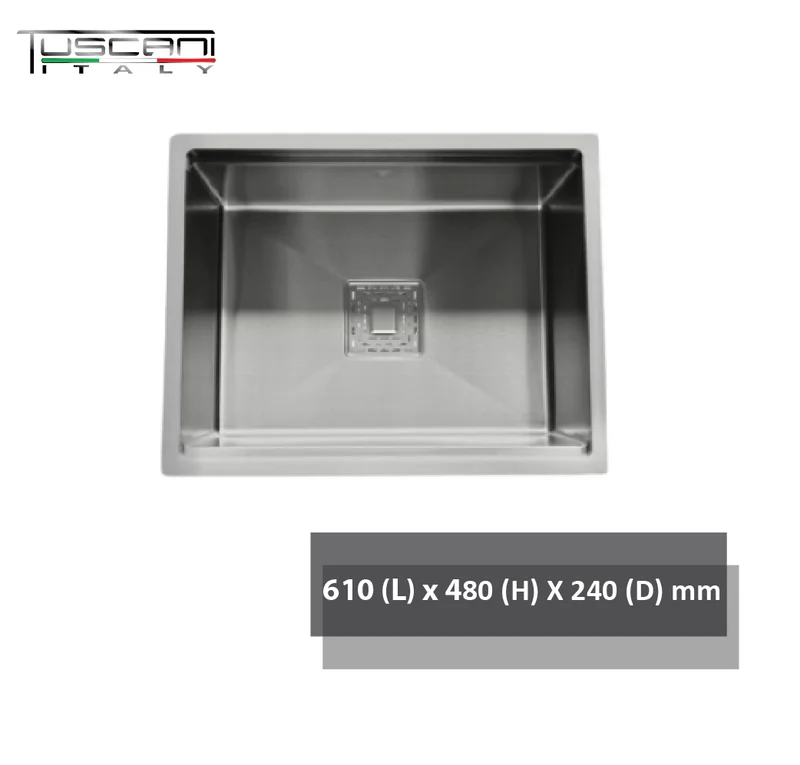 Q550NS | Q610NS - Square Under-Mount Kitchen Sink