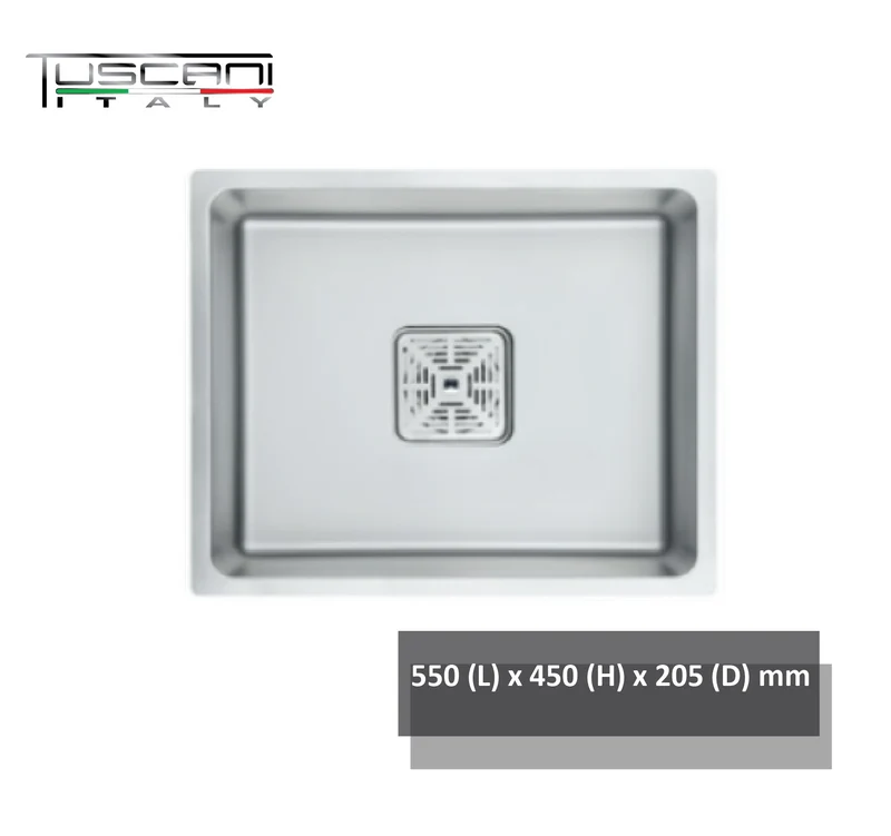 Q550NS | Q610NS - Square Under-Mount Kitchen Sink