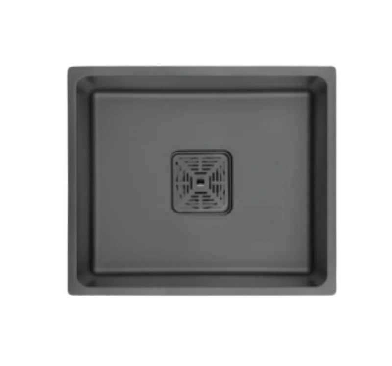Q550NB | Q610NB - Square Under-Mount Kitchen Sink (Matte Black)
