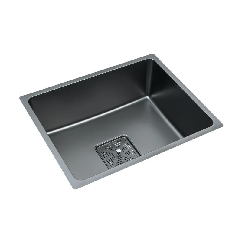 Q550NB | Q610NB - Square Under-Mount Kitchen Sink (Matte Black)
