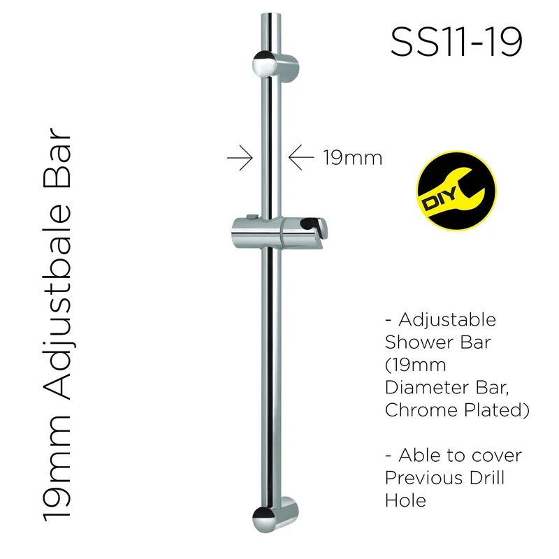 SS11-19 + 1.5m GAT - Shower Bar & Hose