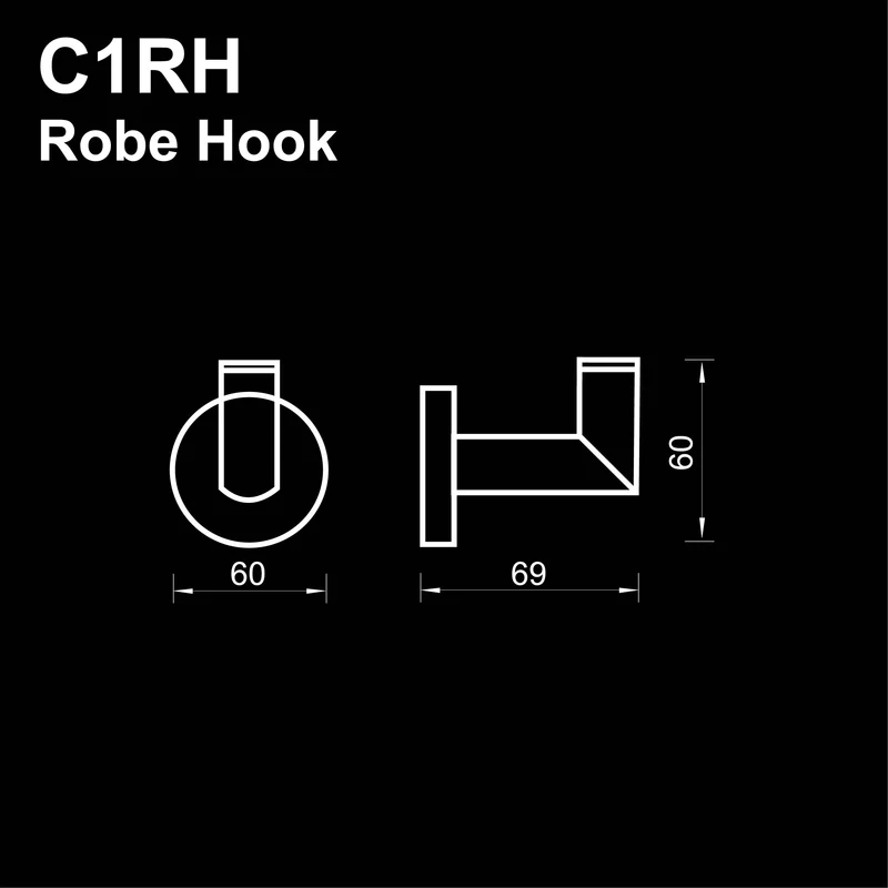 C1RH - COLOSEO Series Robe Hook - Bathroom Accessories