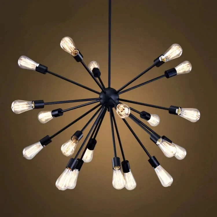 Modern Vintage sputnik v lamp Industrial Black Iron Droplight Hotel Living Room Dining Room Bedroom Creative Chandelier