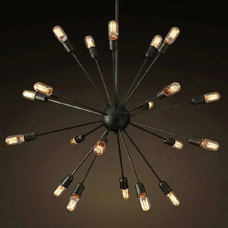 Modern Vintage sputnik v lamp Industrial Black Iron Droplight Hotel Living Room Dining Room Bedroom Creative Chandelier
