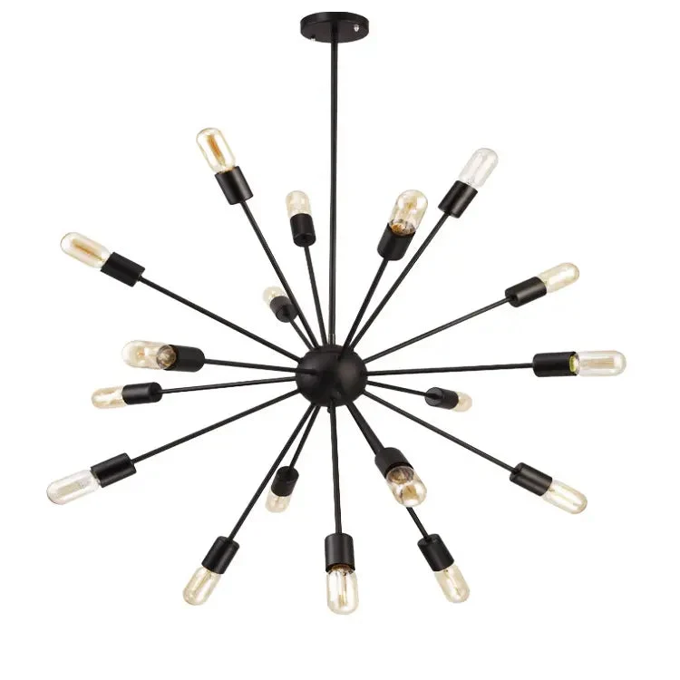 Modern Vintage sputnik v lamp Industrial Black Iron Droplight Hotel Living Room Dining Room Bedroom Creative Chandelier