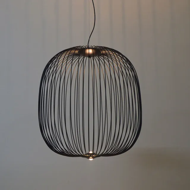 Modern Iron BirdCage Pendant Lights Metal Led Suspension light Fixture pendant lamp For Dinning Living Room Decor Hanging Lamp