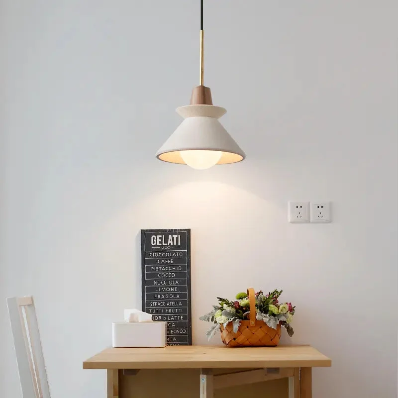 Nordic white cement bedside chandelier creative personality art model room living room restaurant hotel bar small chandelier