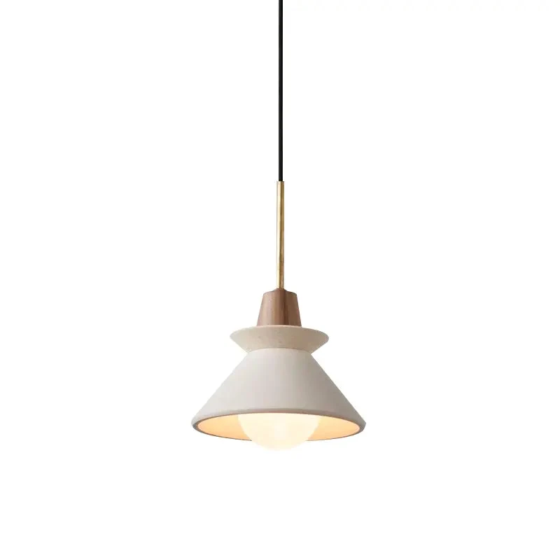 Nordic white cement bedside chandelier creative personality art model room living room restaurant hotel bar small chandelier
